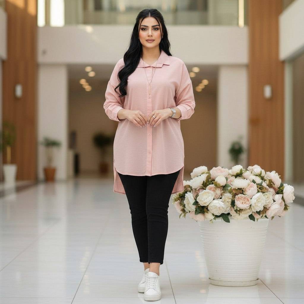 شومیز مانتویی زنانه مدل سلین