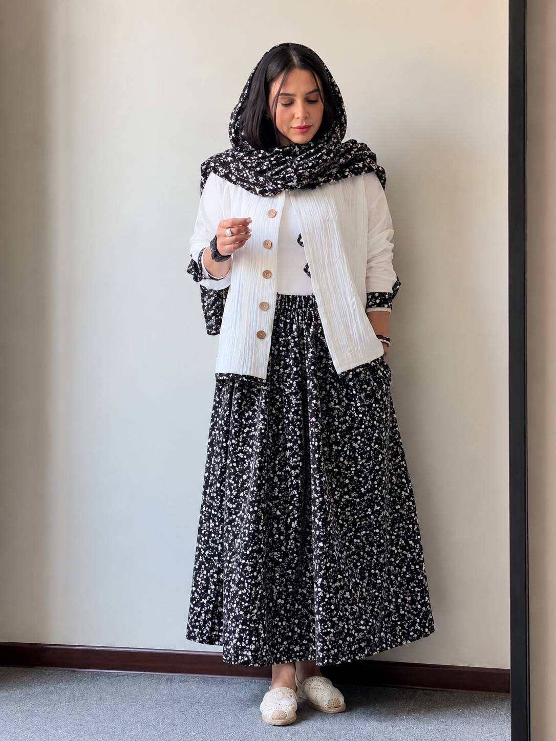 ست شومیز و دامن زنانه مدل آنا