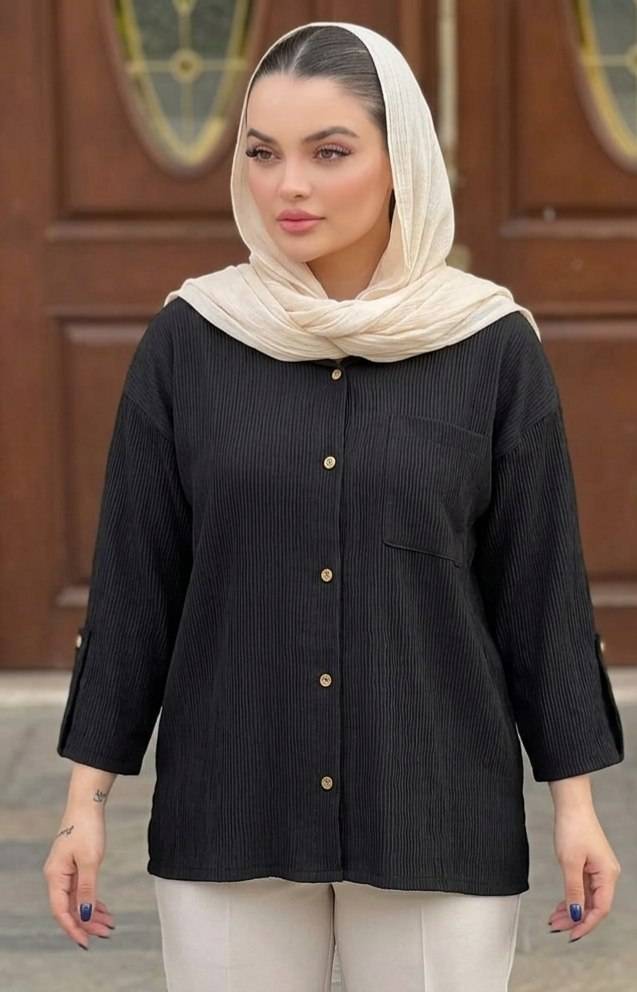 شومیز مانتویی زنانه مدل ریما