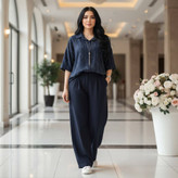 شومیز مانتویی زنانه مدل پریماه