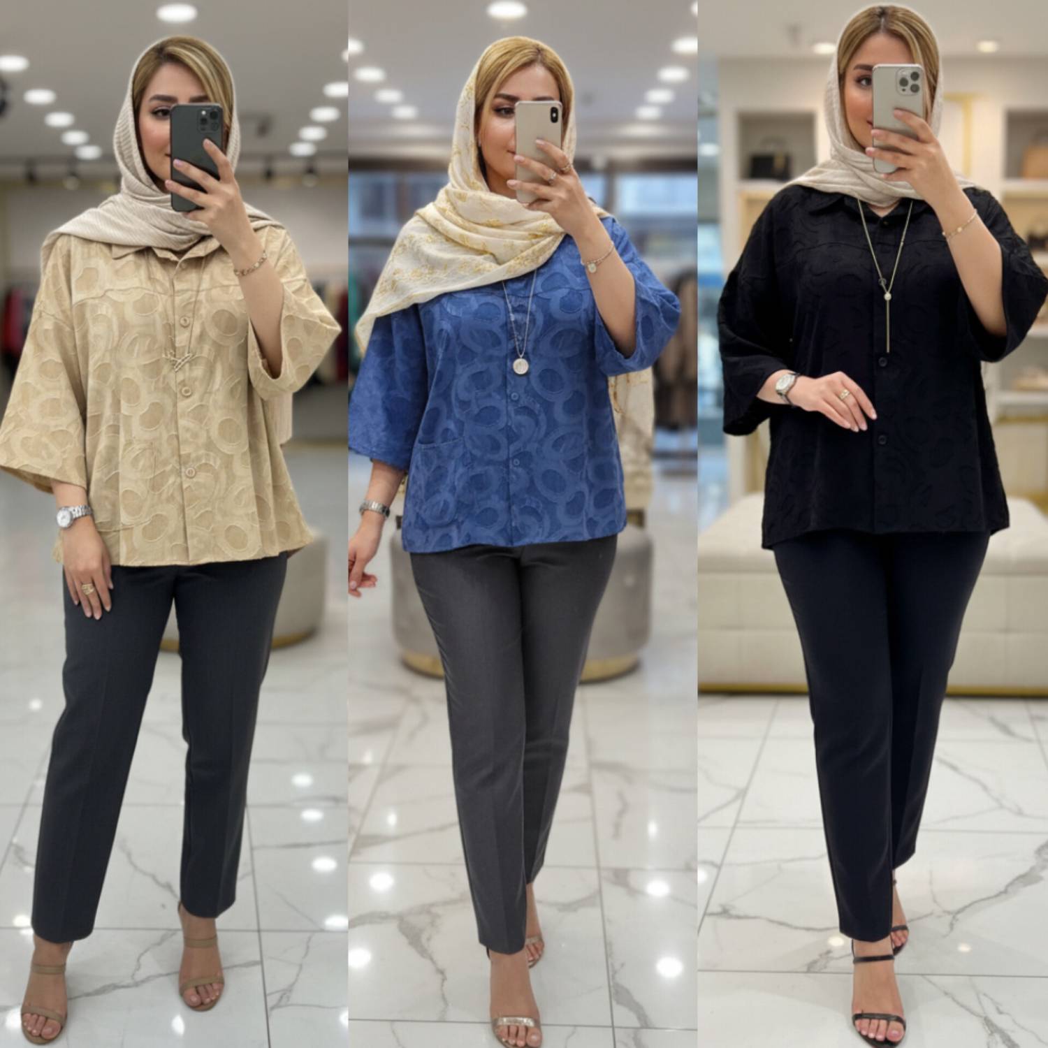 شومیز باکسی زنانه مدل لادن