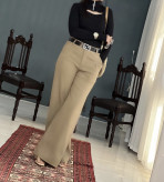 شلوار زنانه فول بگ مدل کتان پنبه
