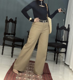 شلوار زنانه فول بگ مدل کتان پنبه