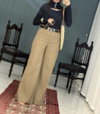 شلوار زنانه فول بگ مدل کتان پنبه