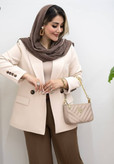 کت و شلوار مزونی زنانه مدل تینا