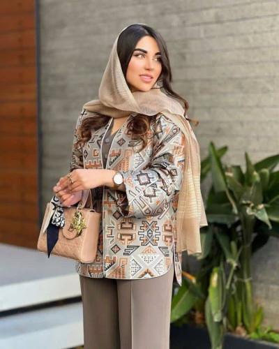 ست کت شلوار زنانه۳ تیکه مدل لادن