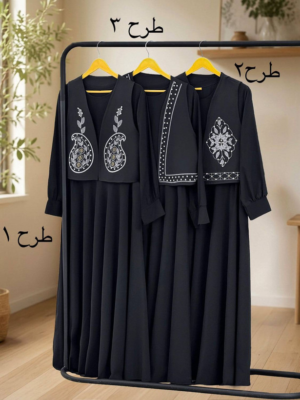 ست ۲ تیکه پیراهن و جلیقه زنانه مدل پریزاد