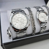 ست ساعت کاسیو + ست دستبند + ست حلقه مدل CASIO VIP