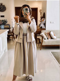 ست ۳ تیکه کت و دامن و کمربند زنانه مدل زارا لاکچری