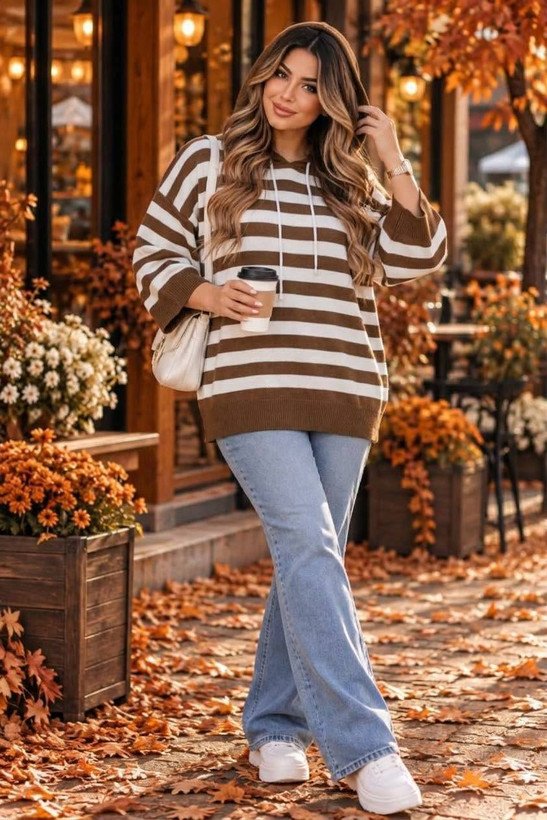هودی بافت راه راه